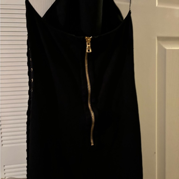 BALMAIN Side Lace-Up Black Halter Midi
Dress. - Picture 9 of 12